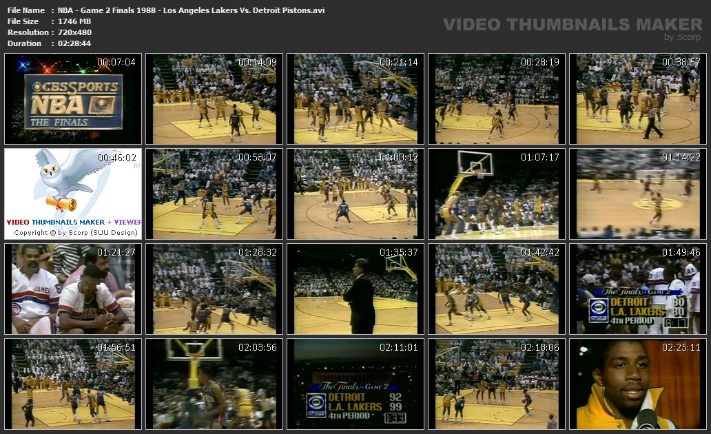 NBA Classic Games: NBA Finals 1988 Lakers- Pistons