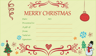 Christmas gift certificate template 6