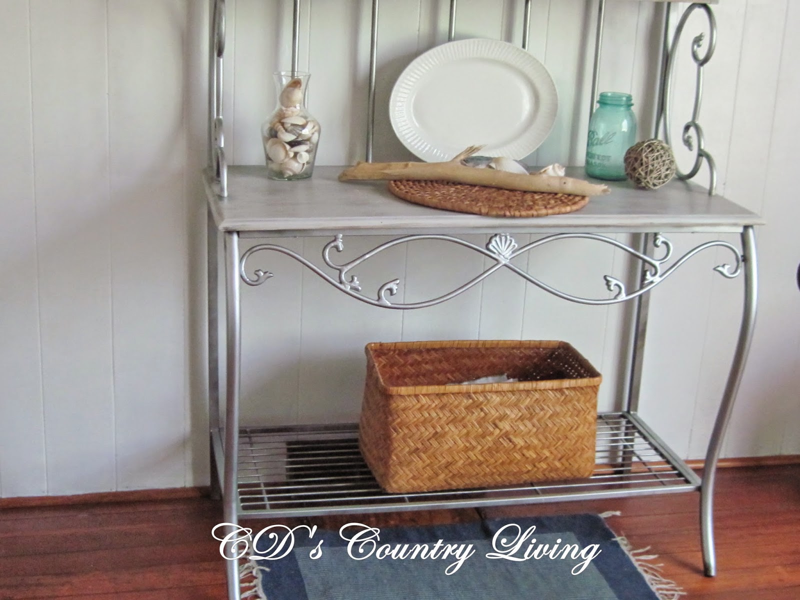 Baker's Rack Makeover Pallet and Pantry