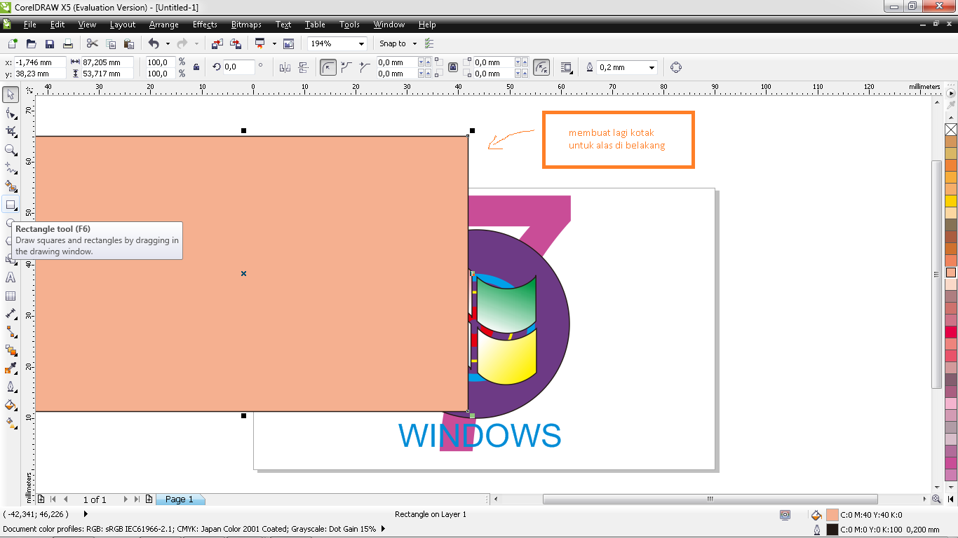 tutorial membuat logo windows | Belajar