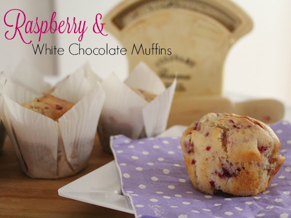 Raspberry & White Chocolate Muffins