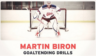 Marty Biron powerplay goalie drills