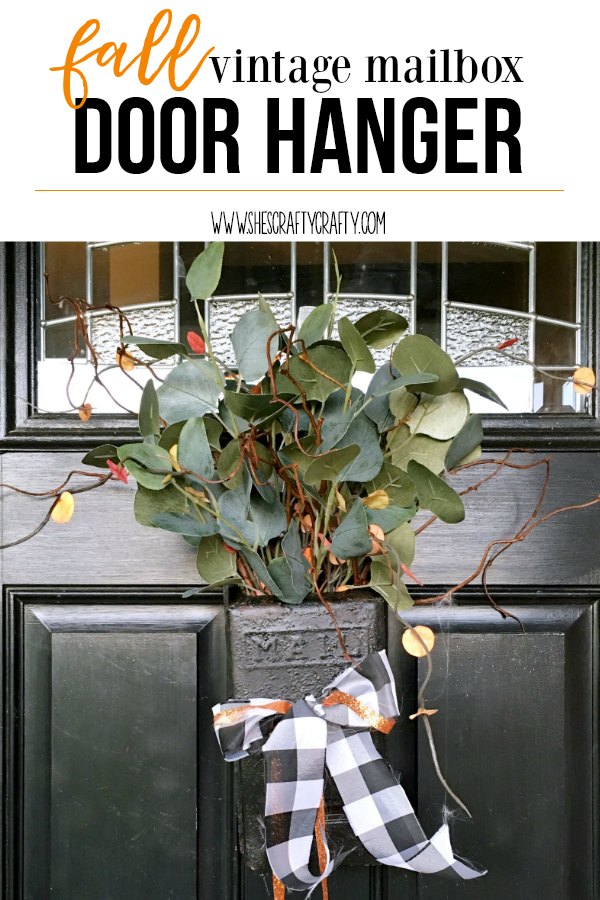 Fall vintage mailbox door hanger, wreath alternative, what to hang on your front door, 
