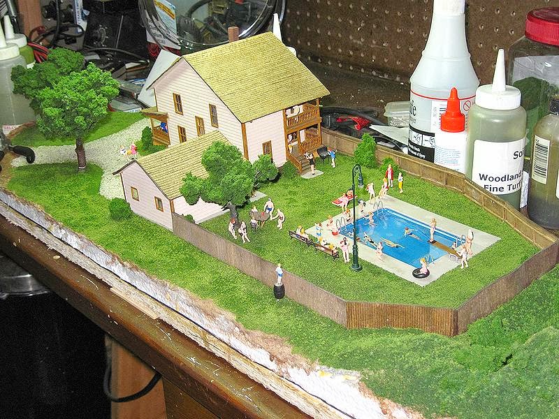 My Model Railroad October 17, 2013 Finishing My Swimming Pool Module