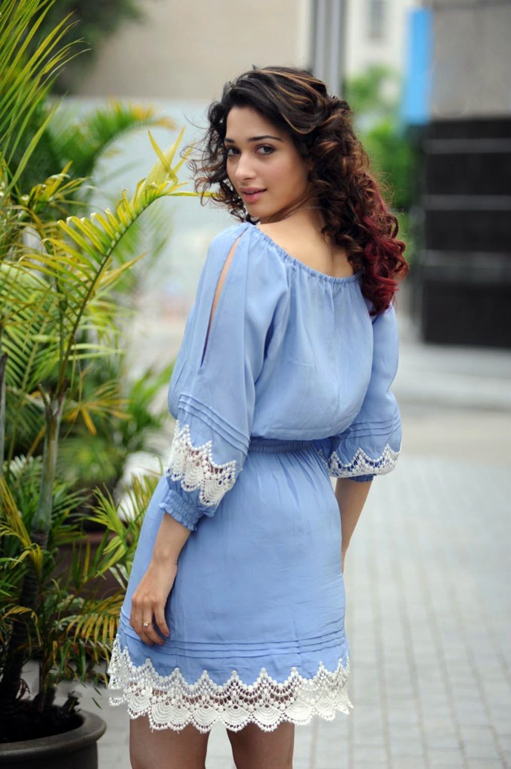 Tamanna Actress Hot Milky Thighs Photoshoots in Mini Dress - Actress Q ...