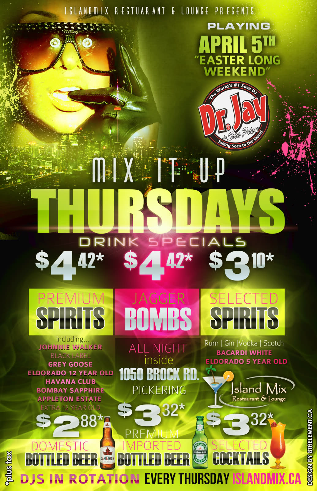 C.A. Confidential Mix It Up Thursdays w/Dr Jay Island Mix Restaurant, Pickering, ON Thurs