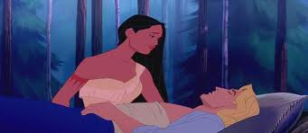 Pocahontas and Smith Pocahontas 1995 animatedfilmreviews.blogspot.com