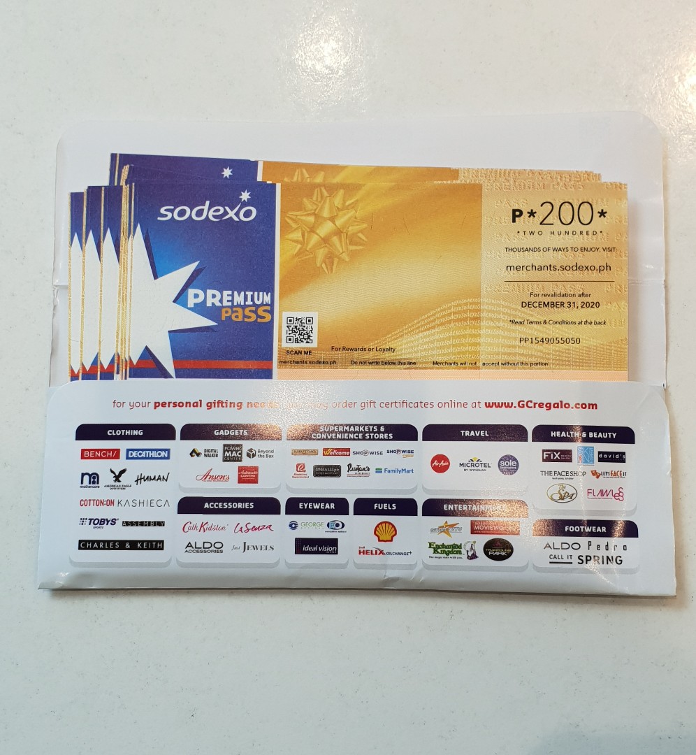 Promos Of Sodexo Gift Certificates