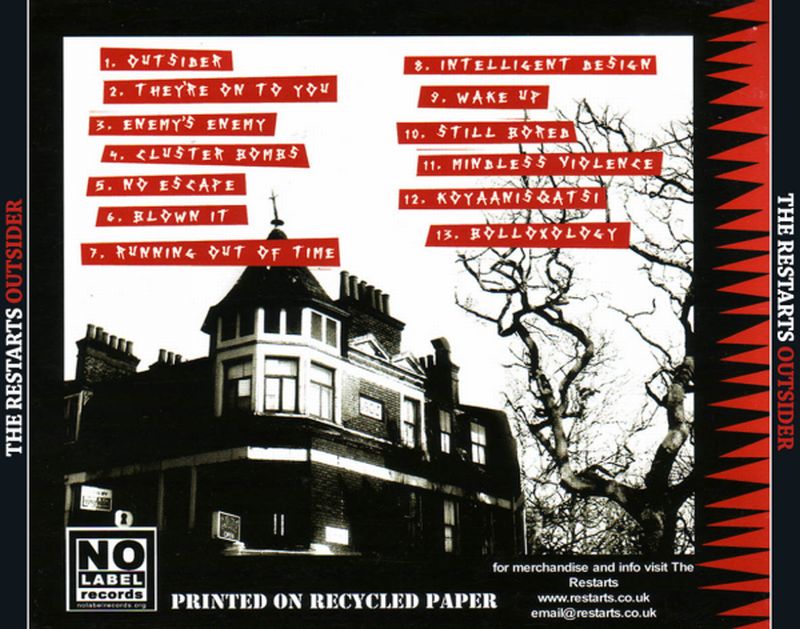 hardcore punk: The Restarts - Outsider LP (2007)