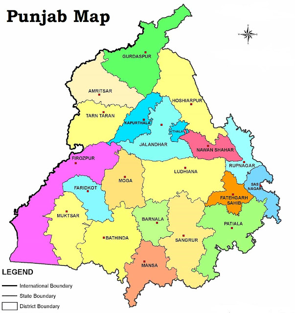 State Of Punjab Map Culture Capital Population Tourism Etc | Images and ...