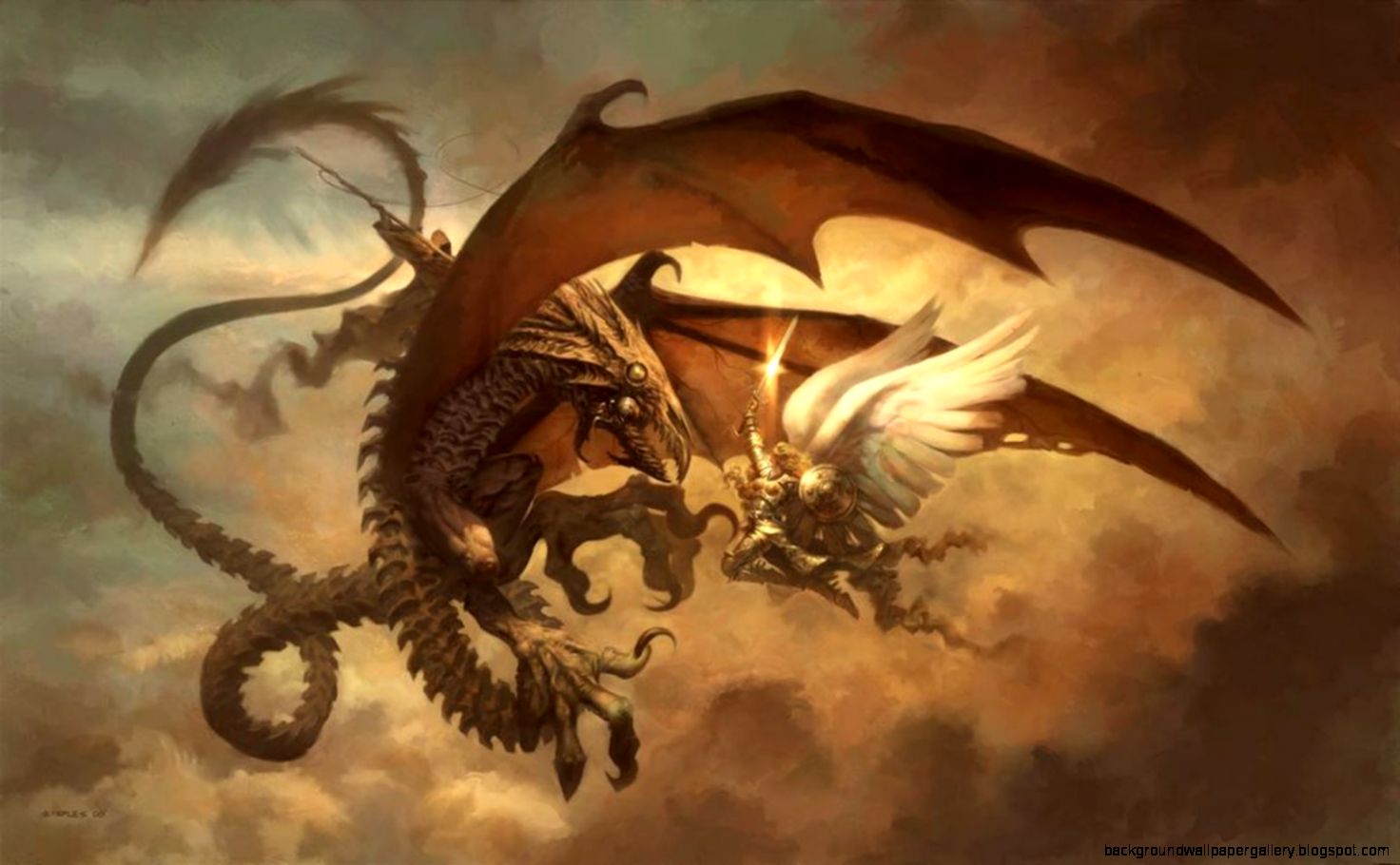 Angels Dragons Battles HD 2 44997 HD Images Wallpapers  HD Image