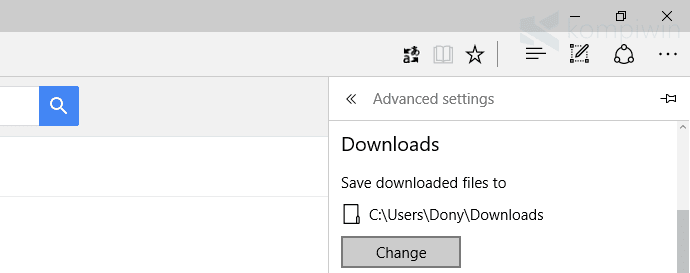 Cara Ubah Lokasi Folder Download di Microsoft Edge 13