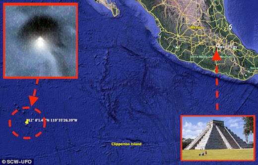 Investigador afirma haber encontrado una enorme ciudad sumergido frente a la costa de México Huge-Pyramid-underwater-map