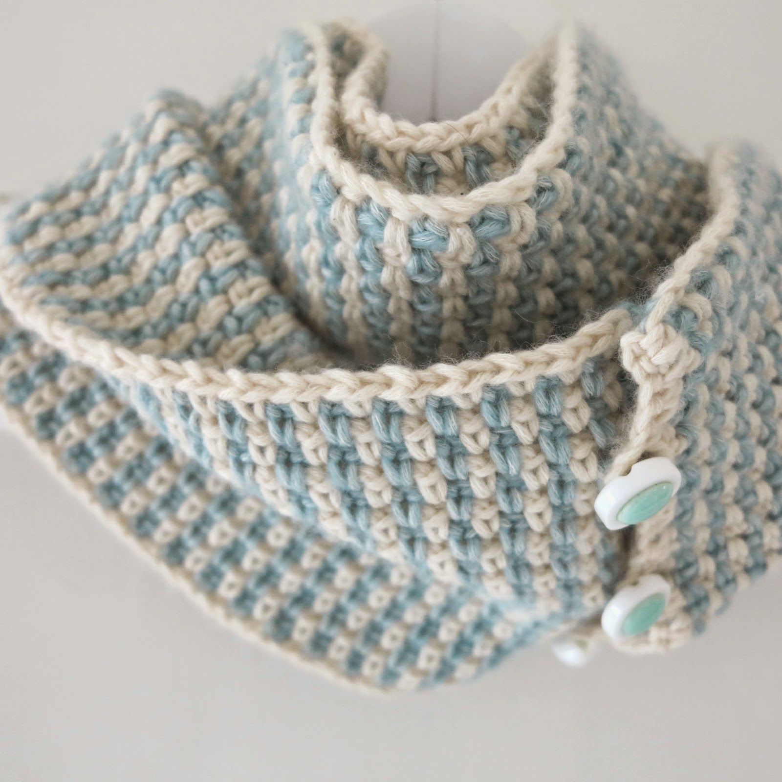 ByHaafner, crochet, pattern, Fifties Cowl, woven crochet stitch