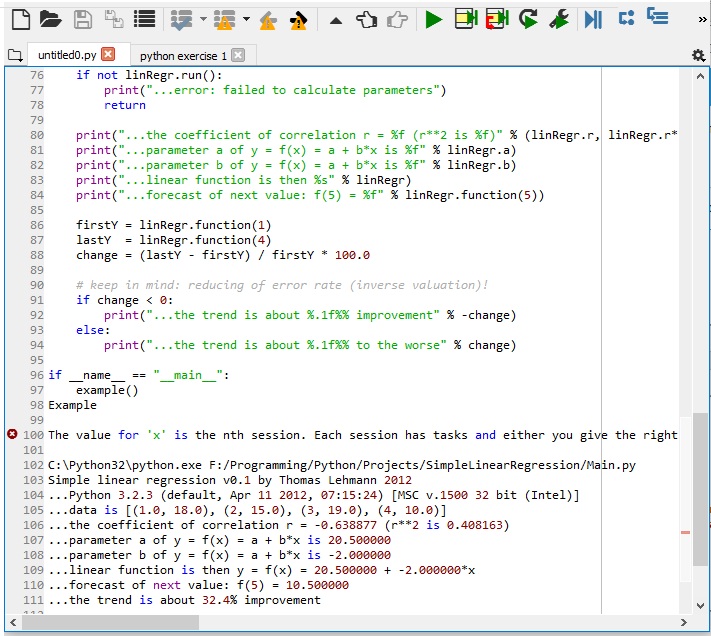 A tyro's blog: Linear Regression in Python using Spyder
