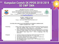 Kumpulan Contoh SK PPDB 2018 2019 SD SMP SMA
