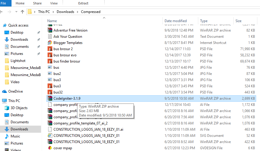 Cara Instal Codeigniter di PC