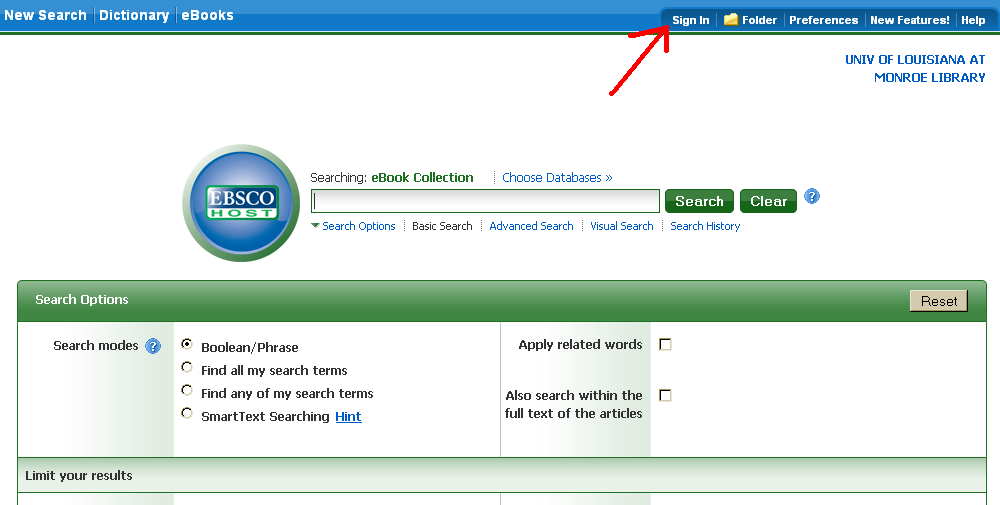 Library Reference: NetLibrary is now EBSCOhost!