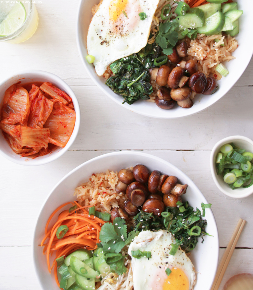 vegetarisches Koreanisches Bibimbap | whatinaloves.com