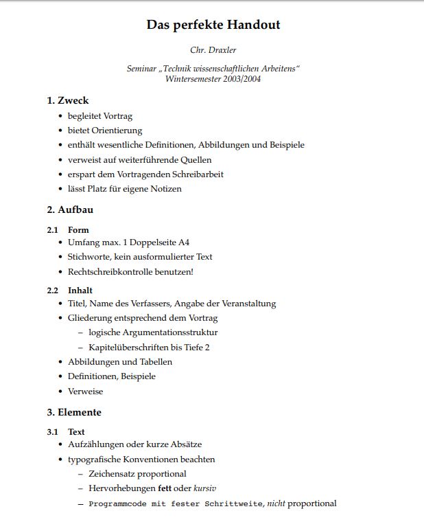 Diversitat Universitat Arbeitstechniken Das Perfekte Handout