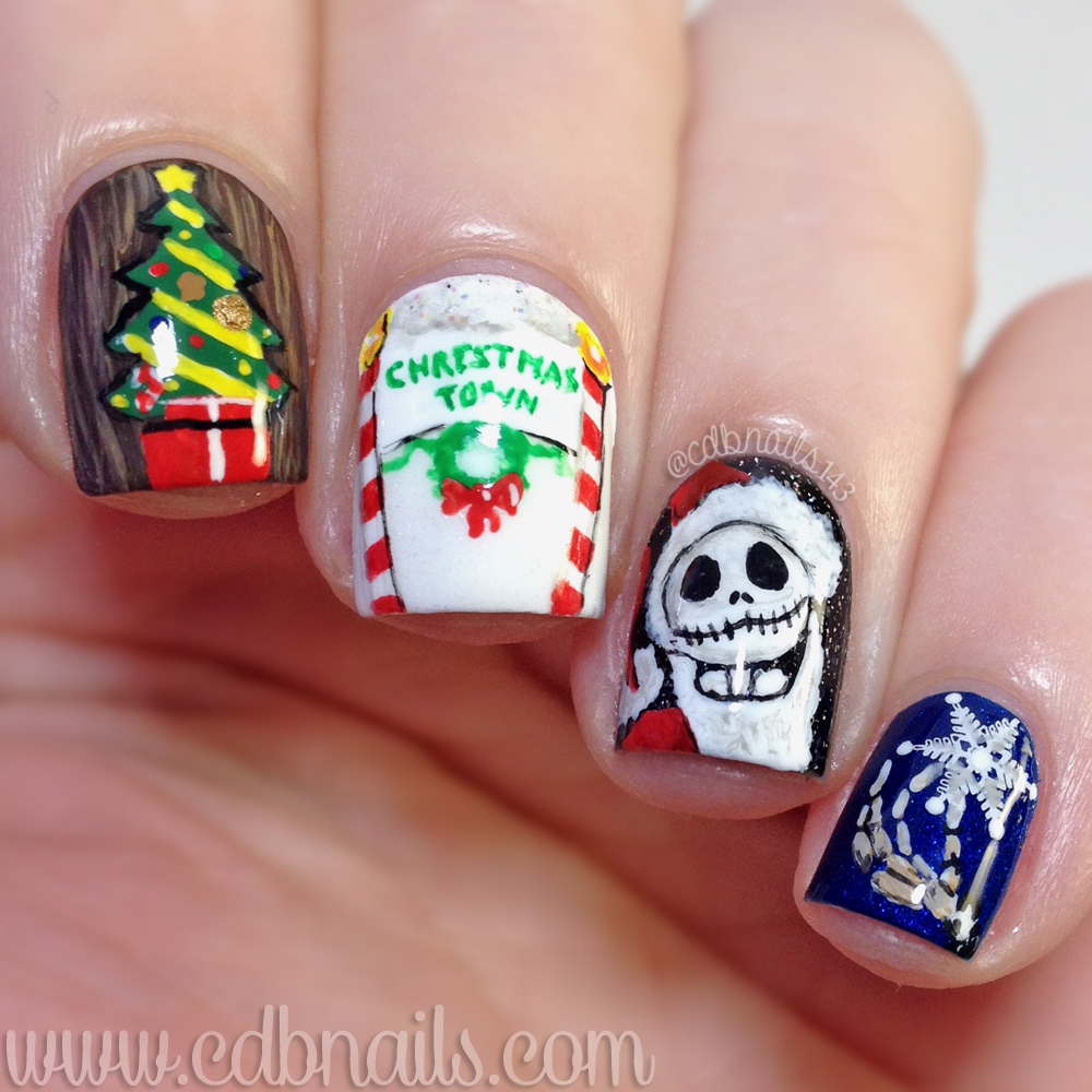 12 Days of Christmas Nail Art | Nightmare Before Christmas - cdbnails