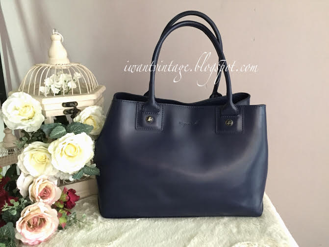 I Want Vintage Vintage Designer Handbags Agnes B Top Handle BagBlue