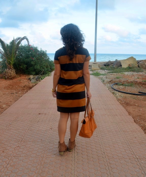 mi vestido azul, H&M, rayas, vestido camisero, blog de moda, castellón, fashion blogger, look, outfit 