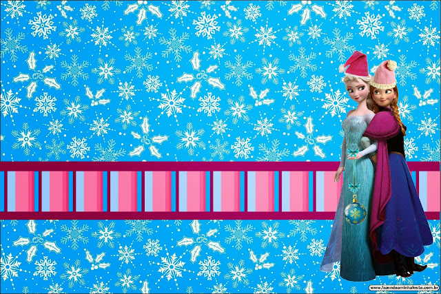 Frozen de Navidad: Invitaciones para Imprimir Gratis. Para hacer invitaciones, tarjetas, marcos de fotos o etiquetas, para imprimir gratis de Frozen de Navidad.