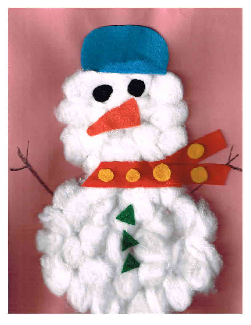 A Mommy Circus Cottonball Snowman