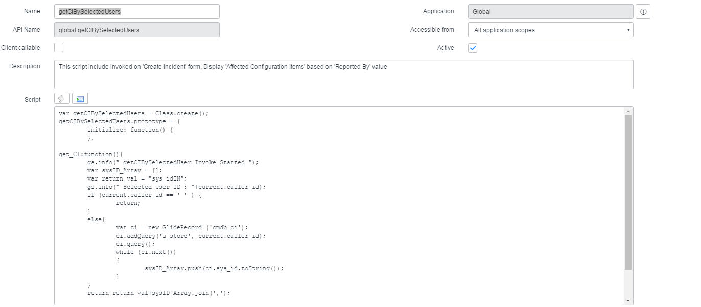 Fortune Minds Service Now How to invoke Script Include by clicking on Pickup List? Or How to