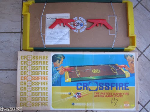 Vintage 1971 Crossfire Ball Bearing Shooting 2-Person Game Ideal