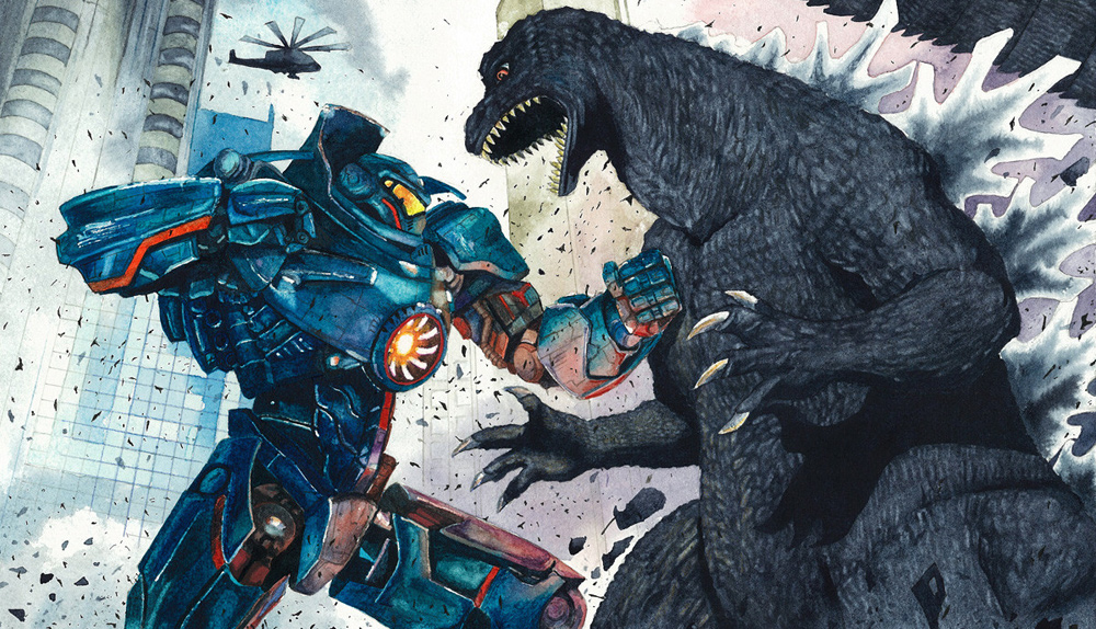 Arte fanmade Guillermo del Toro Godzilla vs. Pacific Rim