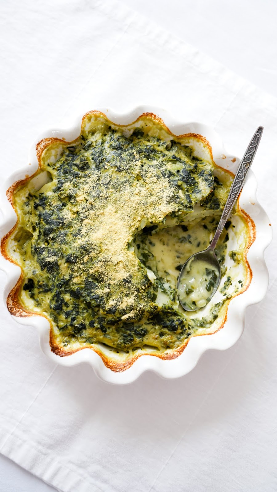 Potato and spinach casserole (vegan)