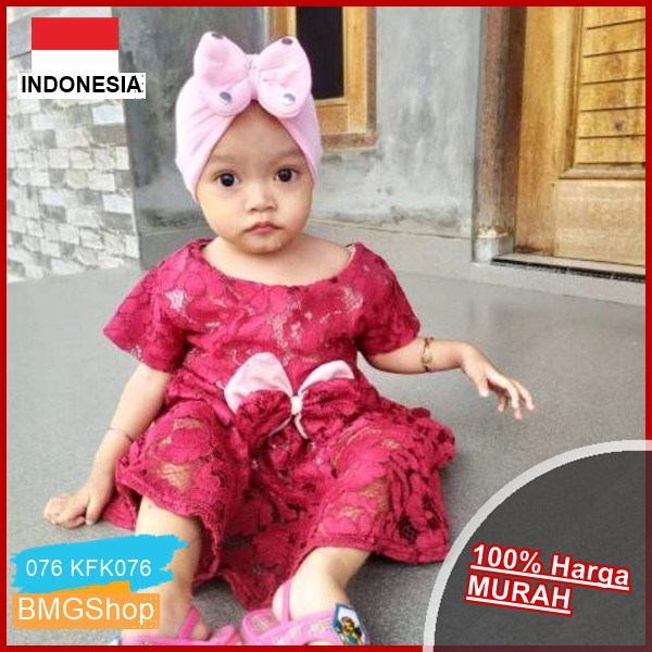KFK076 Dress Brokat Anak Cewek Baby BMGShop