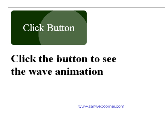Wave animation on click the button using css