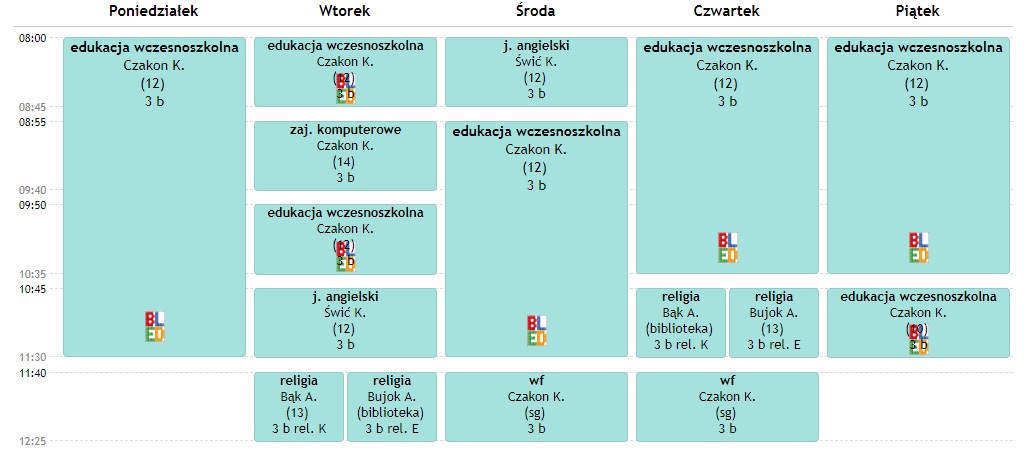 Biskupiak Plan Lekcji 2017 2018 - Zespół Szkół w Drogomyślu : Plan lekcji na rok szkolny 2017/2018 (II pół.)