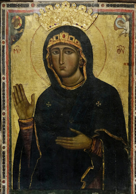 Ιταλοβυζαντινό (;) αντίγραφο του 13ου αιώνα της Παναγίας Αγιοσορίτισσας. Διαστάσεις 65 Χ 103 εκ. Σήμερα βρίσκεται στην εκκλησία: Chiesa di Santa Maria Maggiore, Τίβολι.
