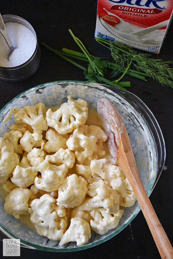 Baked Buffalo Cauliflower Bites | by Life Tastes Good #LTGrecipes