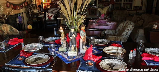 Cowboy Table-Bargain Decorating with Laurie