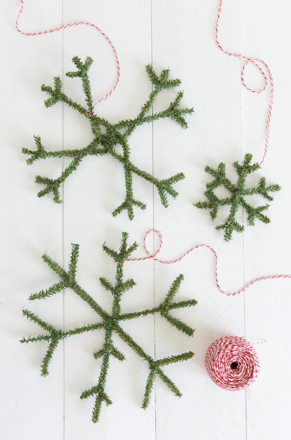 copos de nieve con limpiapipas