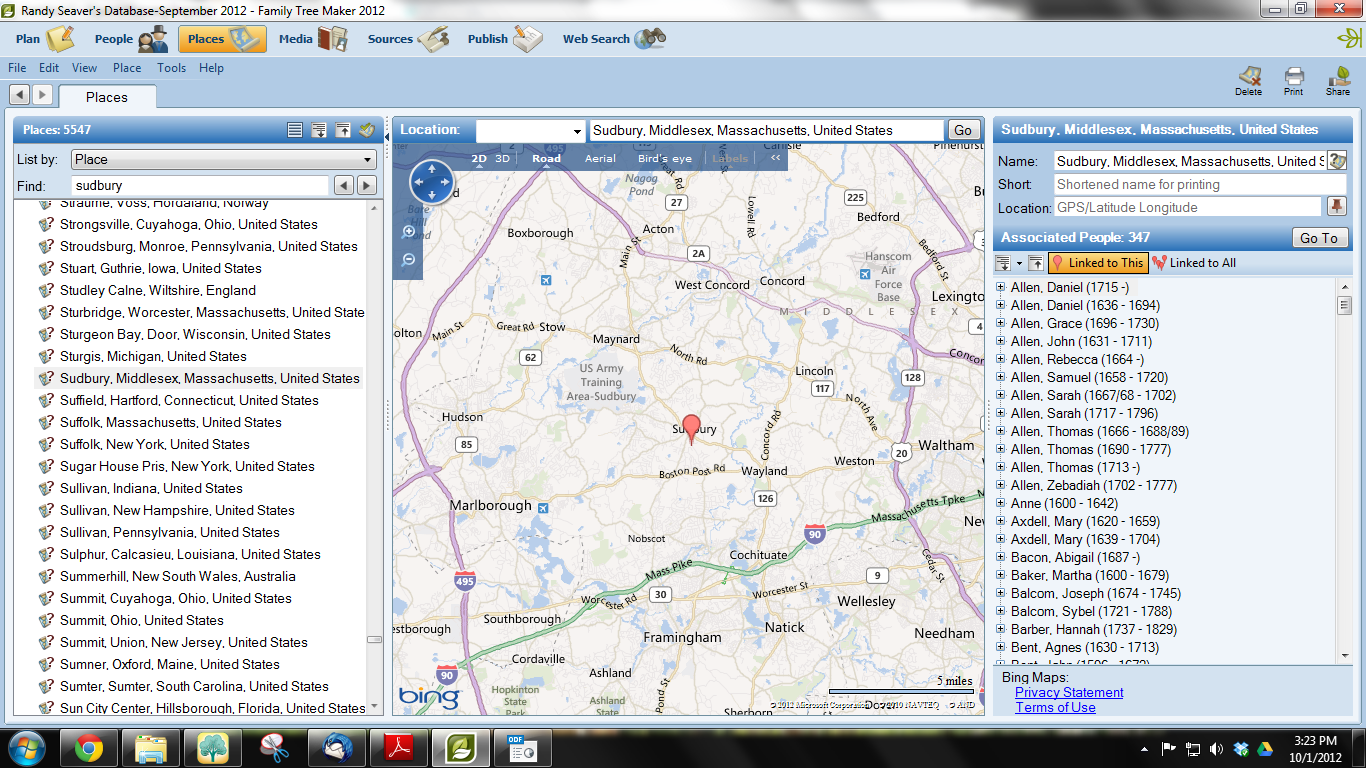 Genea-Musings: Creating a Specific Place List Report in Family Tree