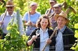 Peter J. und Helga König im Gespräch mit Barbara Roth und Thorsten Ochocki, Weingut Wilhelmshof