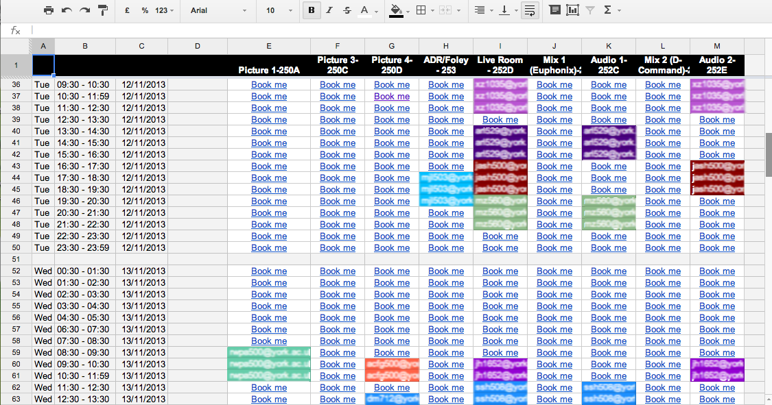 The Apps Script and Google Spreadsheet Room Booking System