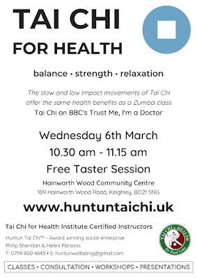 Tai Chi for Health Taster Keighley Flyer for a Tai Chi for Health Taster in Keighley