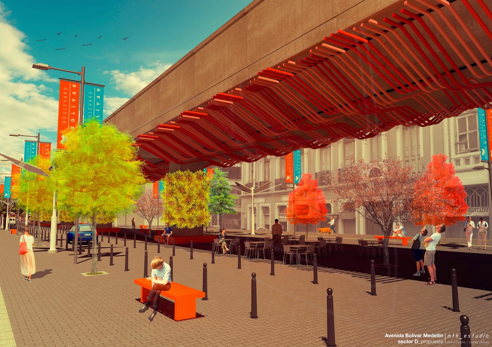 MTK ESTUDIO: Propuesta de Diseño Urbano "Concurso Avenida Bolívar Medellín"
