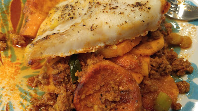 Baked Cod and Chorizo with Sweet Potatoes