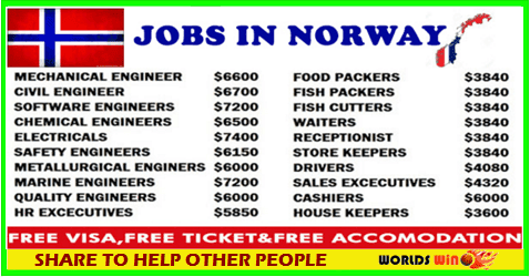 LATEST JOBS IN NORWAY.APPLY HURRY - worldswin - jobs apply and travel
