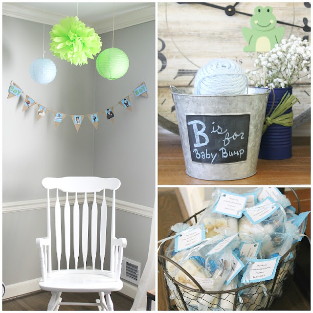 A great theme for a boy's baby shower! Frogs, snails, and puppy dog tails; that's what little boys are made of!