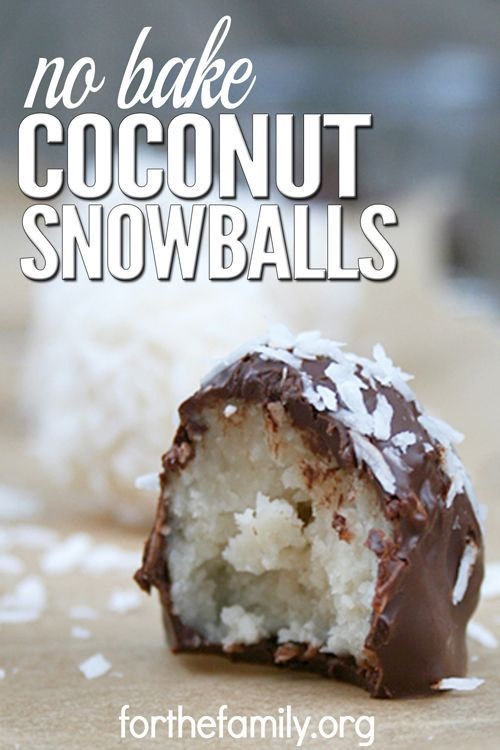 No Bake Coconut Snowballs