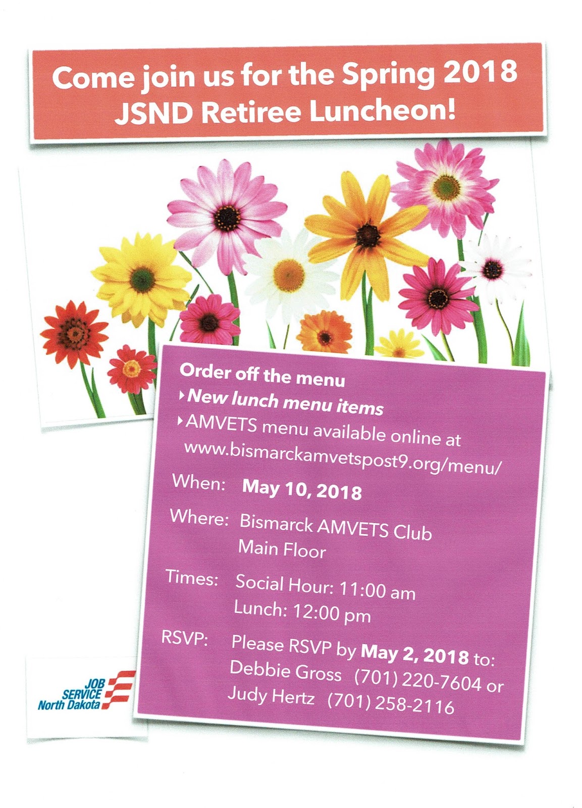 ndjsretirees North Dakota Job Service Retirees